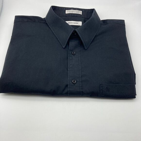 Pierre Cardin Men’s Black Shirt Size 17 34/35 - Picture 5 of 8